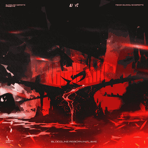 Digital edit titled 'PROJECT: REBIRTH' featuring a menacing, shadowy silhouette against an intense red and black grunge background with an inferno effect.