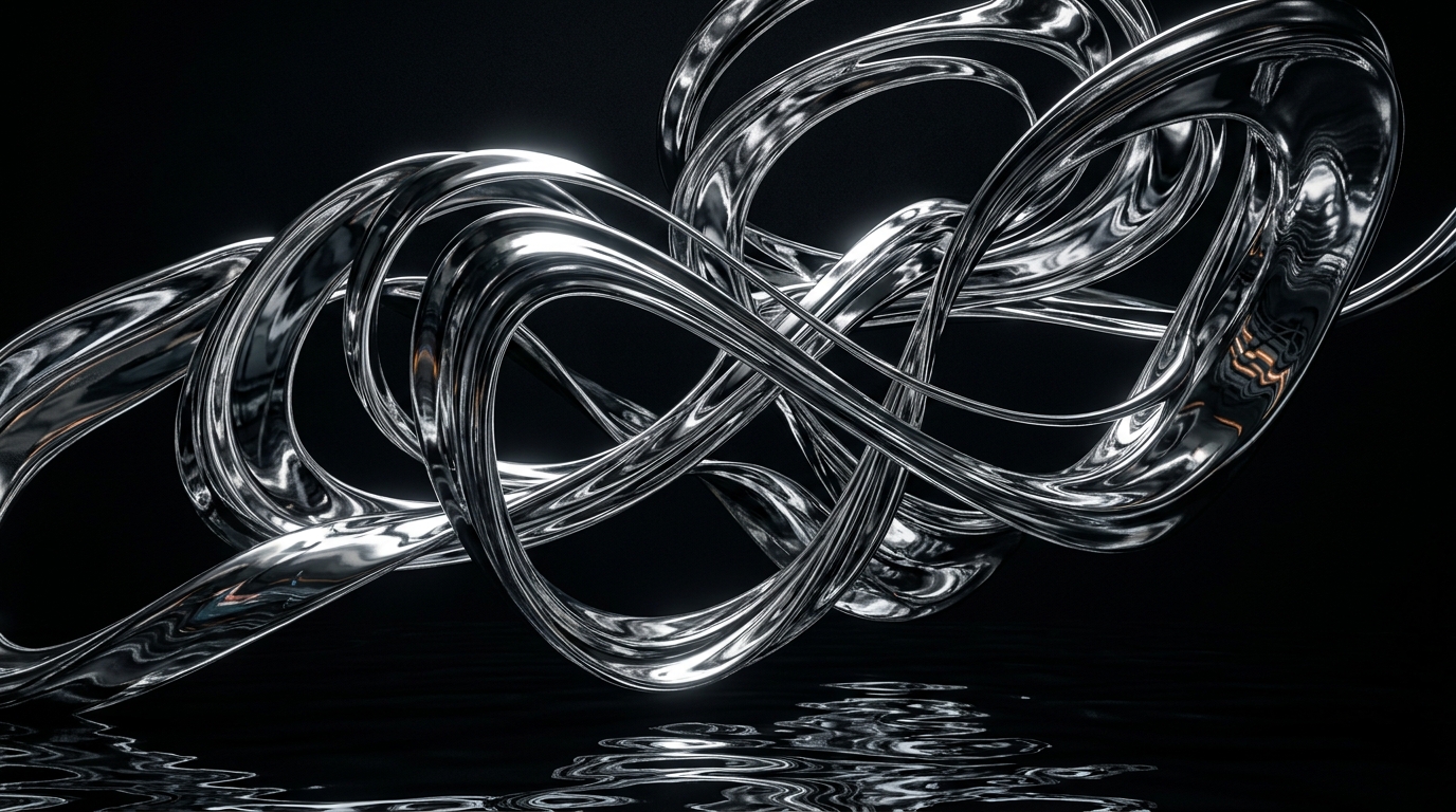 Sculptural liquid metal artwork by DKLT Designs